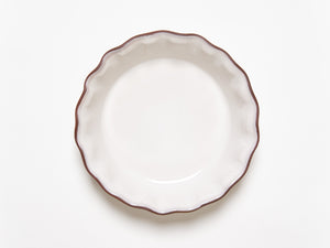 Fluted-Pie Dish-Deep-New England White