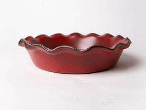 Fluted-Pie Dish-Deep-Garnet