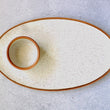 Load image into Gallery viewer, Oval Platter - Ramekin Set - White Speckle
