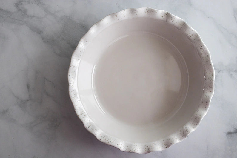 Stoneware Pie Dish Fluted 9 Inch Deep Dish Ceramic Pie Pan